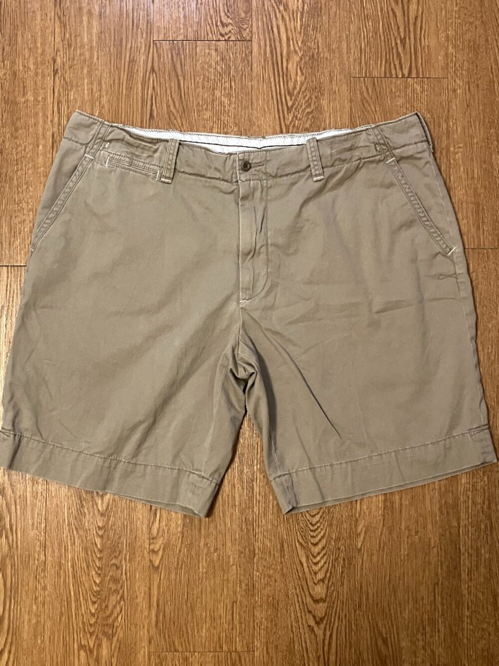 VTG Polo Ralph Lauren Shorts Utility Chino Drawstring Flap Pocket Pony